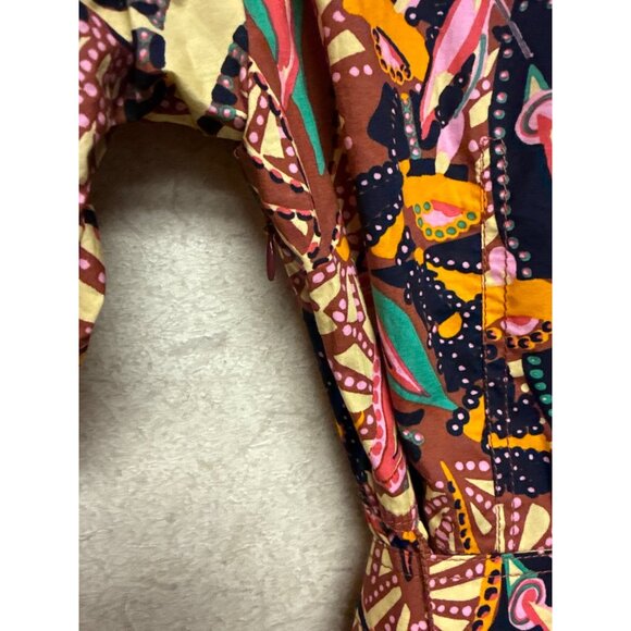 A.L.C. Carey Women's Dress Printed Puff Sleeve Mini V-Neck Fit Flare Size 0 NEW - Picture 10 of 13